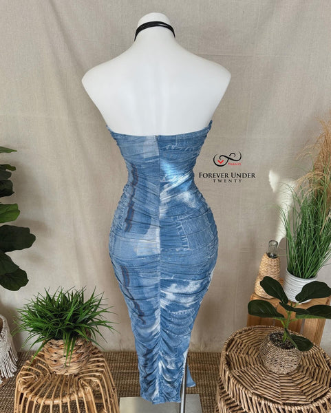 Denim Charmed Midi