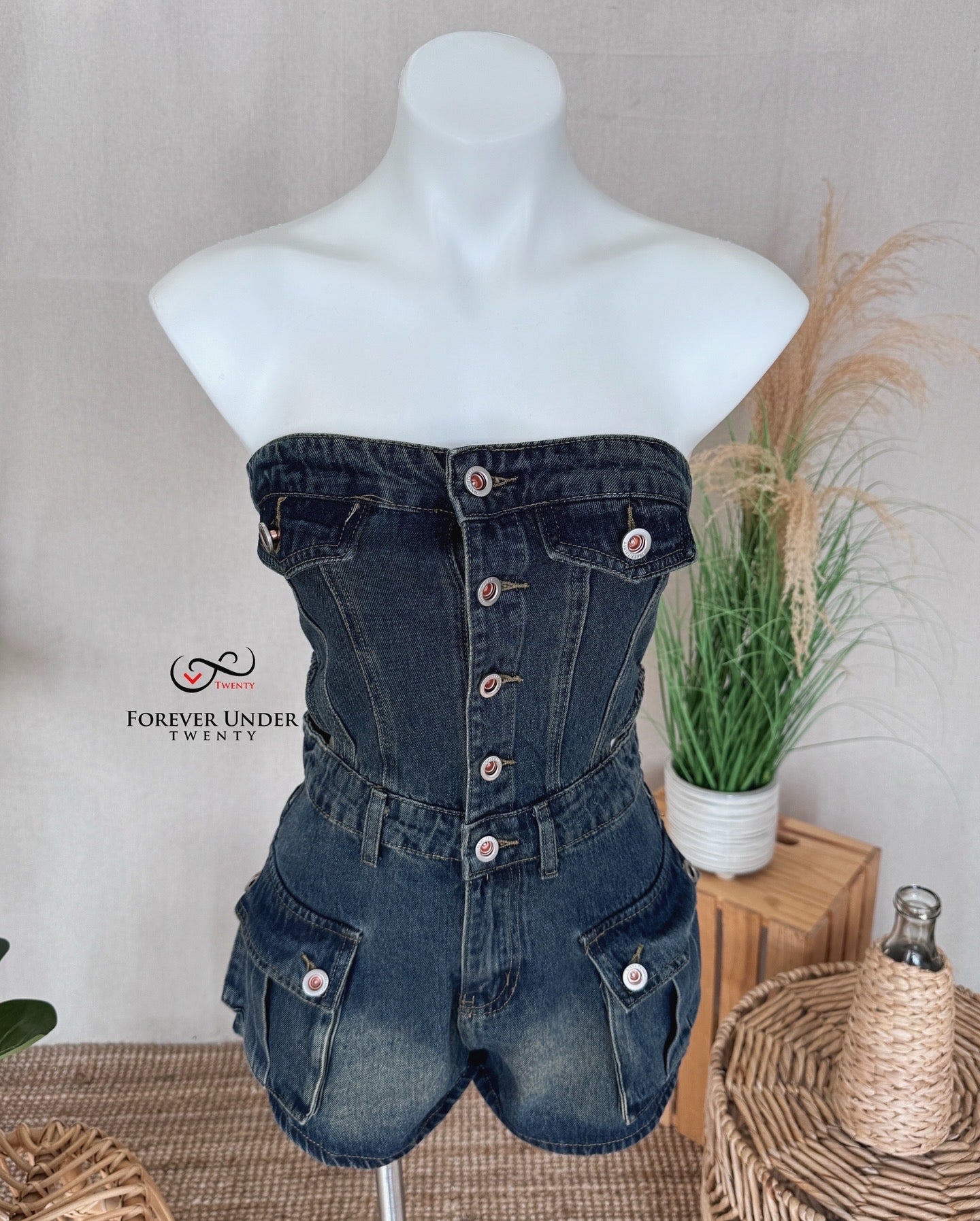 Avail Denim Romper