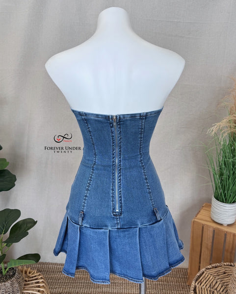 Please Me Denim Dress