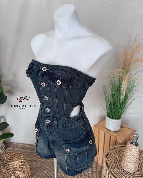 Avail Denim Romper