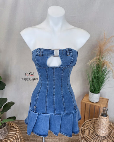 Please Me Denim Dress